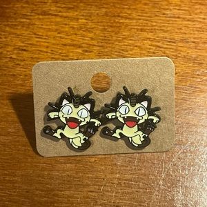 Meowth earrings